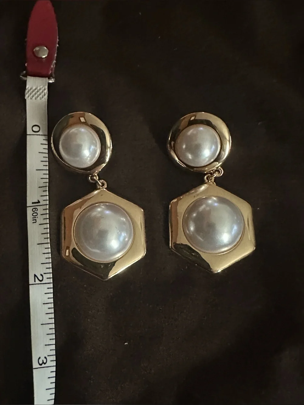 INC International Concepts Gold-Tone Drop Earrings with Silver Faux Pearls